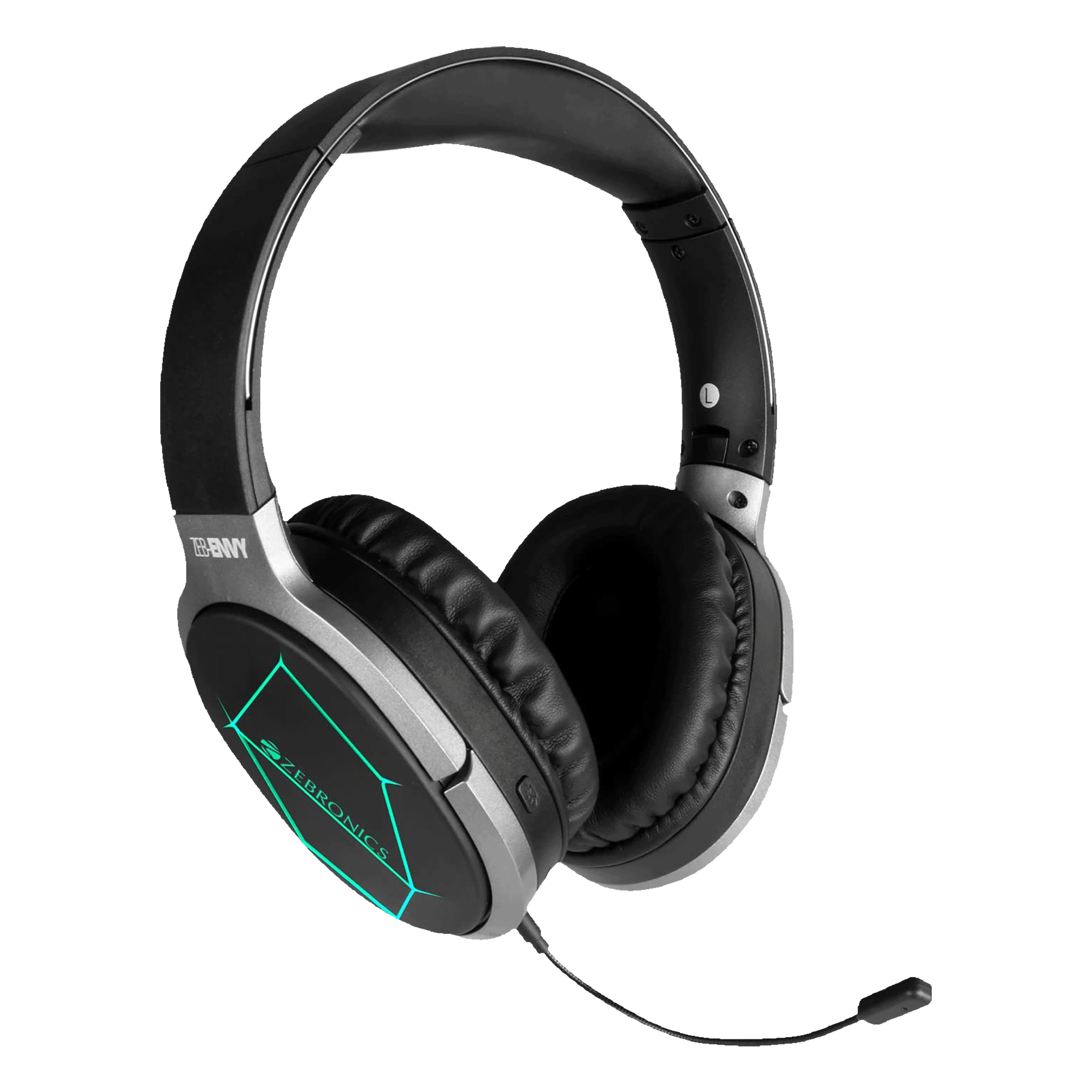 ZEBRONICS Envy Bluetooth Headset with Mic 33 Hours Playtime Over Ear Black